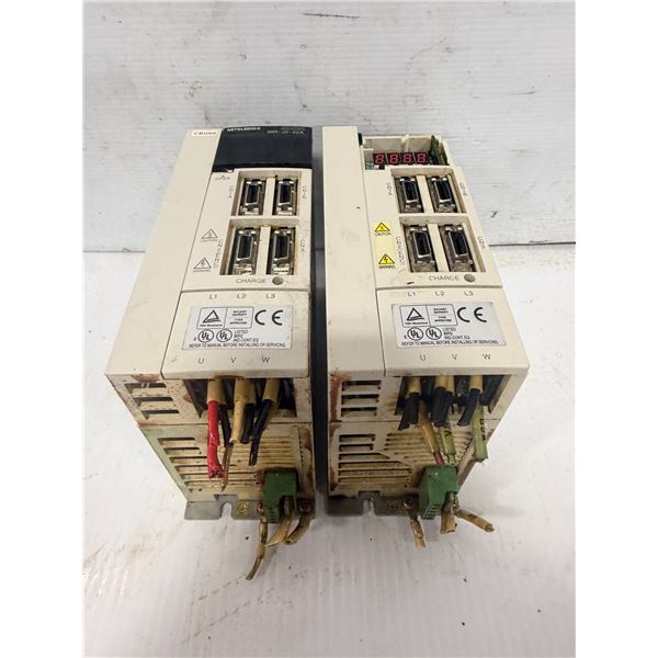 Lot of (2) Mitsubishi Servo Drives
