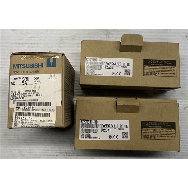 Lot of (3) Mitsubishi Items #NF50-SRU / #NZ2GF2B1N1-16D / #NZ2GF2B1N1-16TE