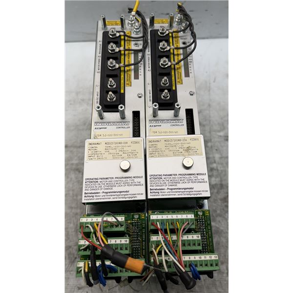 (2) Indramat #TDM 3.2-020-300-W0 A.C. Servo Controllers