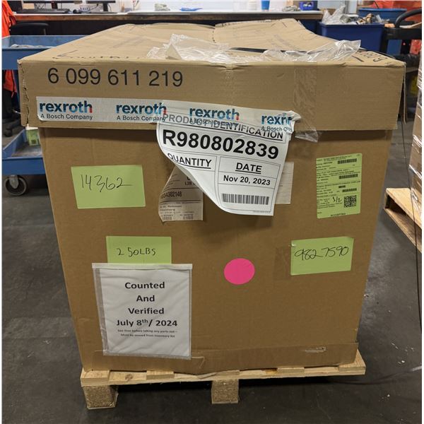 (3) Rexroth #R980802839 Flat Top Chain Drive Conveyor Units