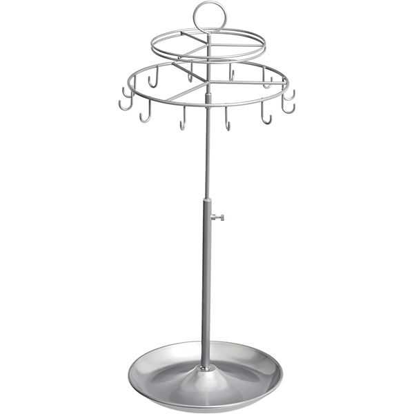 Group of 6 Amazon Basics Spinning Jewelry Tree Stand - Nickel B082B56N6B
