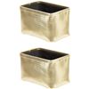 Image 1 : Group of 3 Amazon Basics Storage Bins - Metallic Gold, 2-Pack B07TYPZGNM