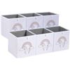 Image 1 : Group of 6 Amazon Basics - Foldable Fabric Storage Bins for Kids, 6-Pack, Unicorn, 13 x 15 x 13 inch