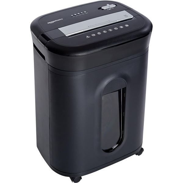 Group of 2 Amazon Basics 15 Sheet - original model Cross Cut Paper, CD Credit Card Office Shredder, 