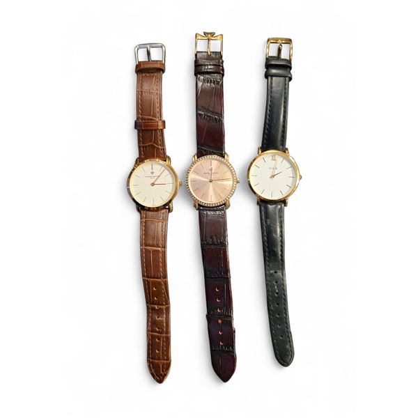 Group of 2 "Vacheron Constantin" Essential & 1 Cluse Watches - from Locker, NO COA - NOT Authenticat