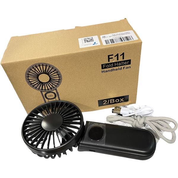 NEW Set of 4 Fold Halter Handheld Fans (2 Per Box) - Total R.V. $59.99