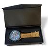 Image 2 : NEW Benyar Men's Wristwatch Blue Dial w/ Certificate & Box