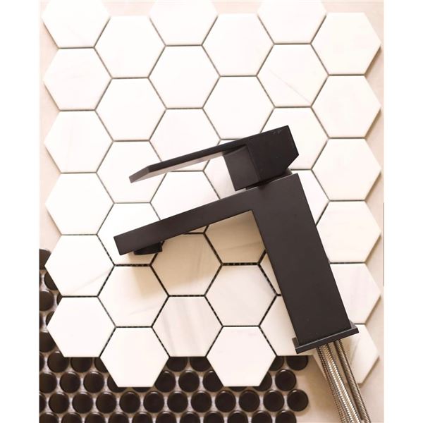 NEW Ollie Nickel Square Faucet Matte Black - 3 pcs