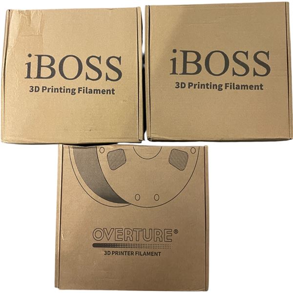 NEW Set of 2 IBoss 3D Printer Filaments Blue Silver & Overture Grass Green