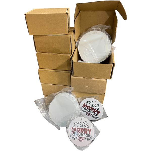 NEW Christmas DIY Decoration - includes Sublimation Blank Ornementation Tree Decoration (approx. 10 