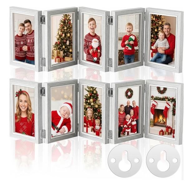 NEW Group of 4 2-Pack Folding Grey Hinged Pictures - R.V. $39.99 each (Total $79.99)