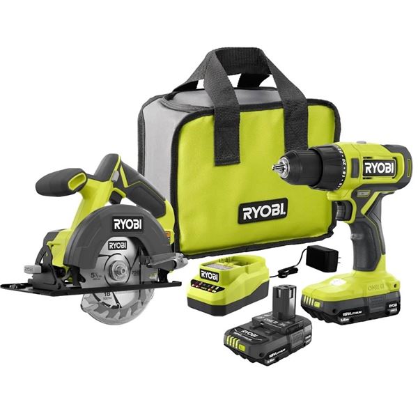 NEW Ryobi One + 18V 2-Tool Combo Kit - includes 1/2" Drill/driver & 5-1/2" Circular Saw