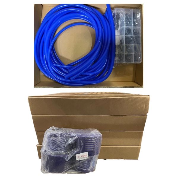 NEW Group of 4 Blue Silicone Vacuum Tubing & 2-Pack of Purple Filter Vacuum Replacement