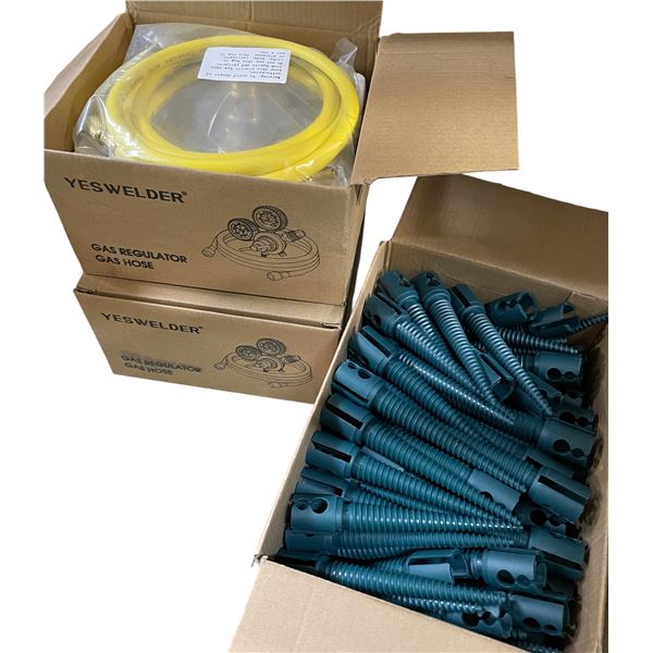 NEW Group of 2 Yeswelder Cas Regulator Gas Hose & 1-Pack of 100pcs Outdoor Light Stakes