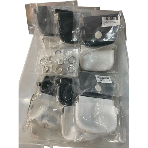 NEW Group of 6 2-Pack Waterproof Black & White Storage Bag Container Reusable (Bin is not included)