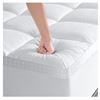 Image 3 : NEW Navy Twin Size Bed Co Mattress Pad & Mattress Pad Topper White Queen Size