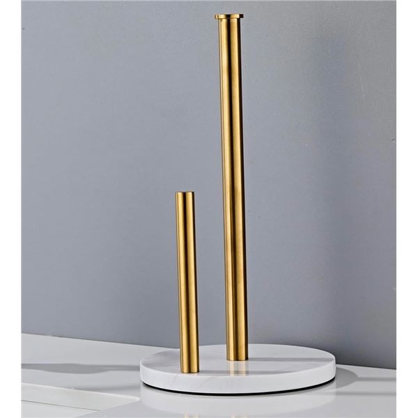 NEW Group of 2 Brushed Gold & Marble Paper Towels Dispenser
