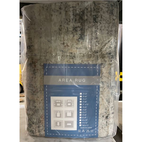 NEW Soft Pattern Cream & Pastel Area Rug 5" x 7" - R.V. $119