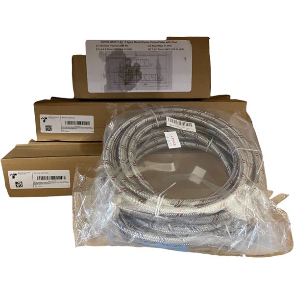 NEW Premium Proof Stainless Steel 12 ft Braided Hose & 16" Grab Bar Bathtubs (5pcs)