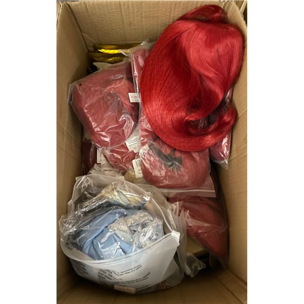 NEW Box full of Costumes for Kid & Party Supplies - includes Wigs, Princess Costumes Elements, Place