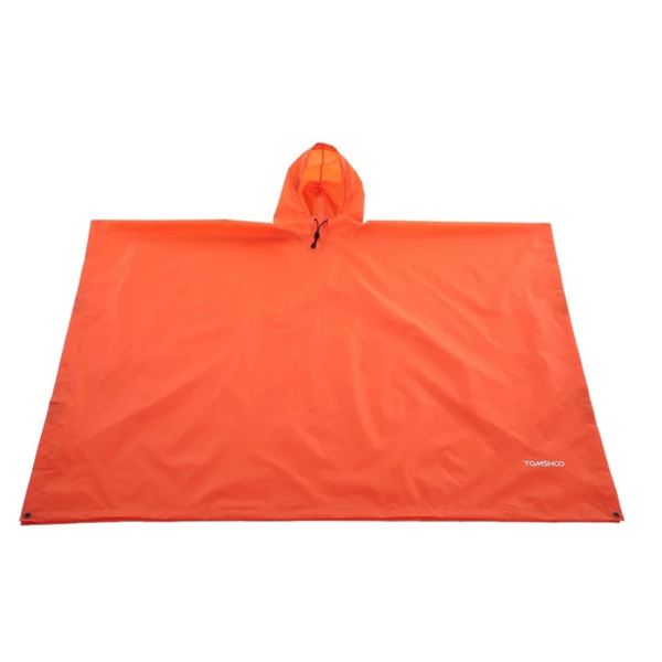 NEW 15-pcs TOMSHOO Multifunctional Raincoat with Hood Raincoat - Orange