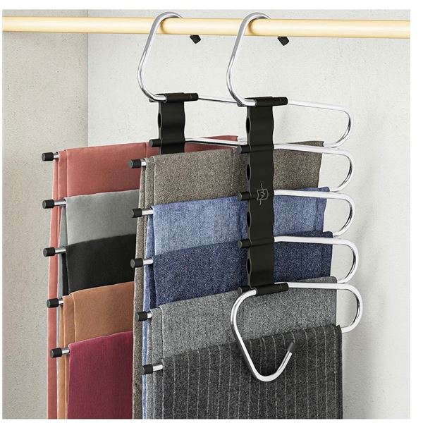 NEW Group of MORALVE 4-pack of 20 Metal Open-Ended Pant Hangers