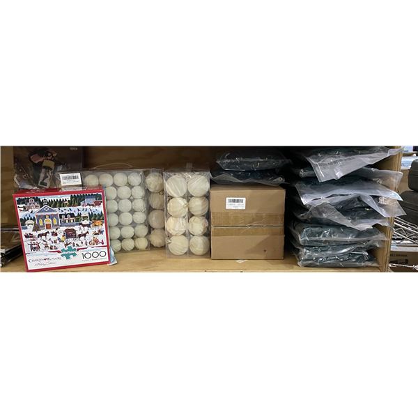 NEW Christmas Decor Group - includes Velvet Ice Cream Ornaments/ 1000 pcs Puzzle & Approx. 20  Green