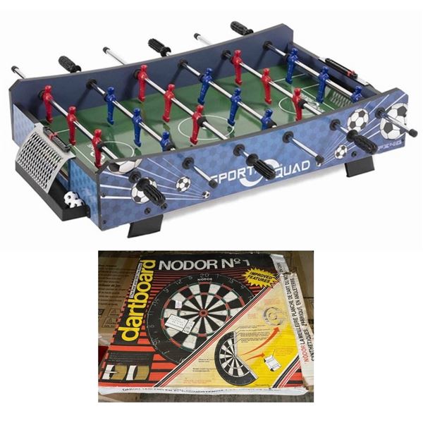Nodor N1 Dartboard & Sport Squad FX40 Table Top Baby Foot