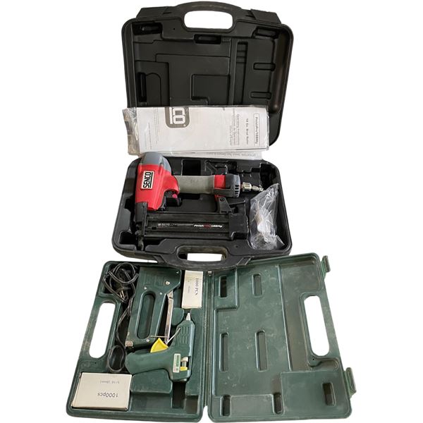 SENCO 18 Ga. Brad Nailer with Manual & Hard Case /  Mastercraft electric Staple Gun & Glue Kit