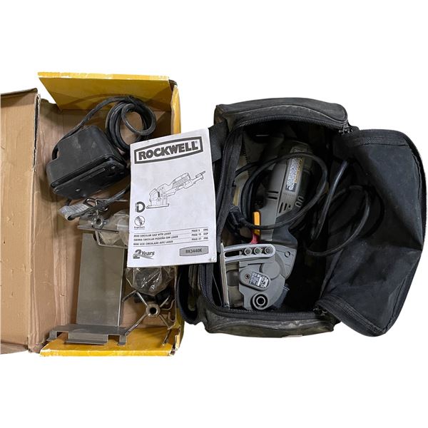 Rockwell Mini Circular Saw with Laser - Model RK3440K, with Bag (used condition)