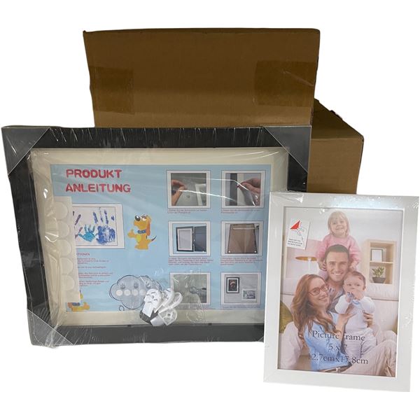 NEW White Picture Frames 5 x 7" ( 7-pcs) & 3-pack of Black 8.5" x 11"