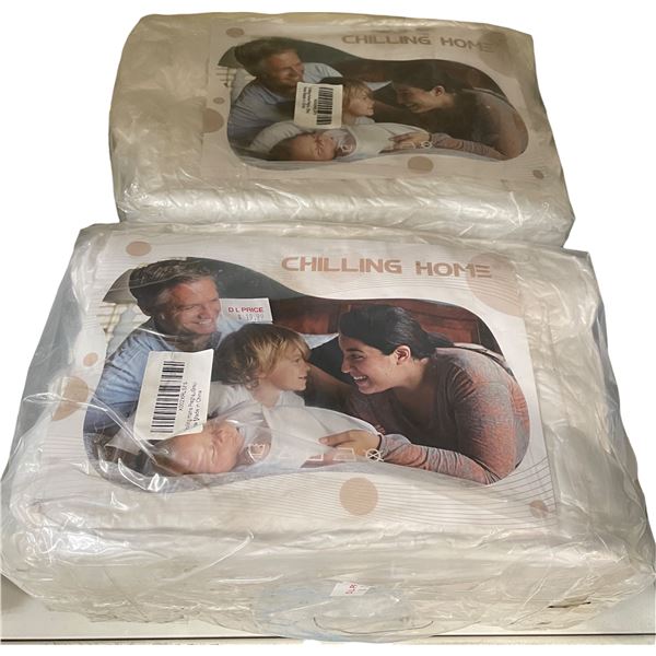 NEW Group of 2 Chilling Home Body Pillows (Grey - 2 pack)