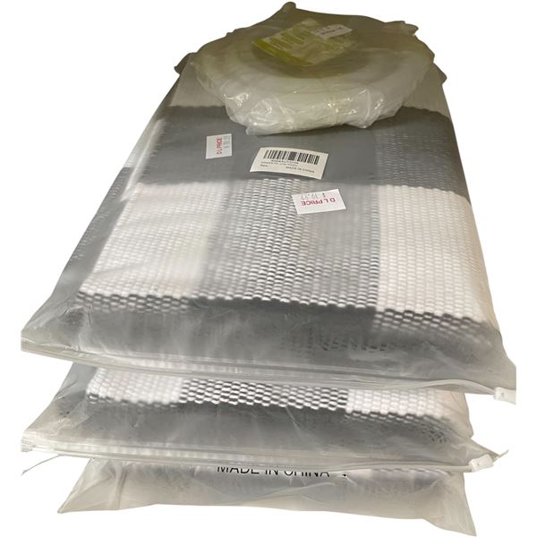 NEW Group of 3 Plaid Pattern Kitchen Rugs