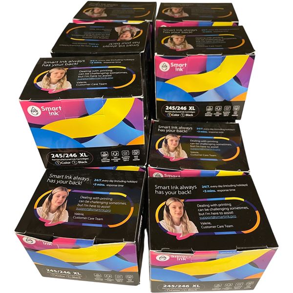 NEW Smart Ink Cartridge Combo Pack 245/246 XL (Approx. 12 pcs)