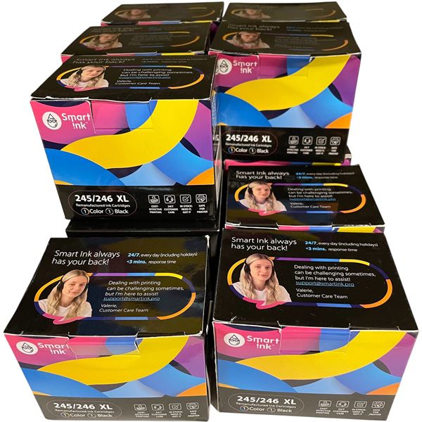 NEW Smart Ink Cartridge Combo Pack 245/246 XL (Approx. 12 pcs)