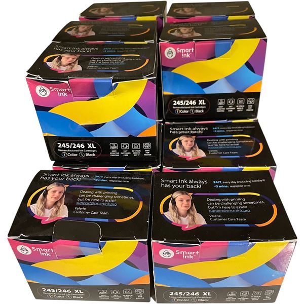 NEW Smart Ink Cartridge Combo Pack 245/246 XL (Approx. 12 pcs)