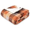 Image 1 : NEW Group of 2 Sochow 50" x 60" Sherpa Blankets - Orange