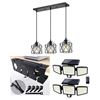 Image 1 : NEW Modern 3-Pendants Lights/x2 Cable Tray Organizer & Solar Motion Outdoor Sensor