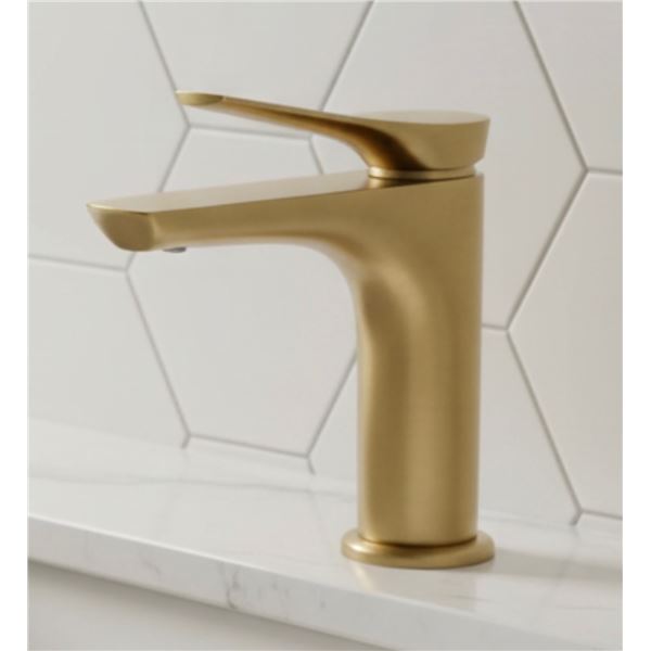 NEW Ollie Nickel Rounded Faucet Brushed Gold (3 pcs)