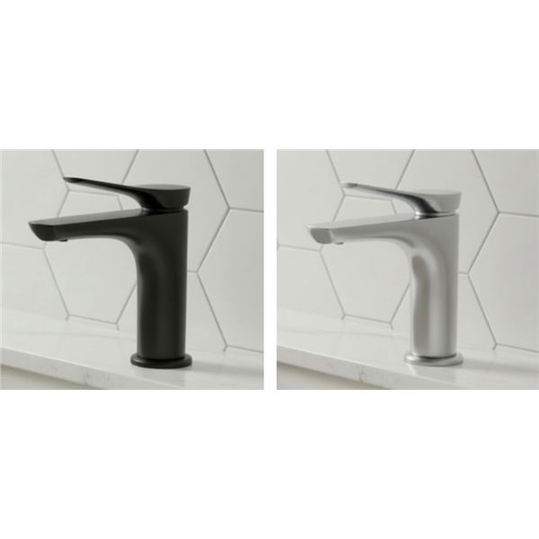 NEW Ollie Nickel Rounded Faucet Chrome & Matte Black (1 Box Each - approx. 6 pcs each)