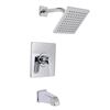 Image 2 : NEW Huntington Group of 3 EU Lavatory Faucet Chrome/Single Handle Tub Shower Faucet/Satin Nickel PVD