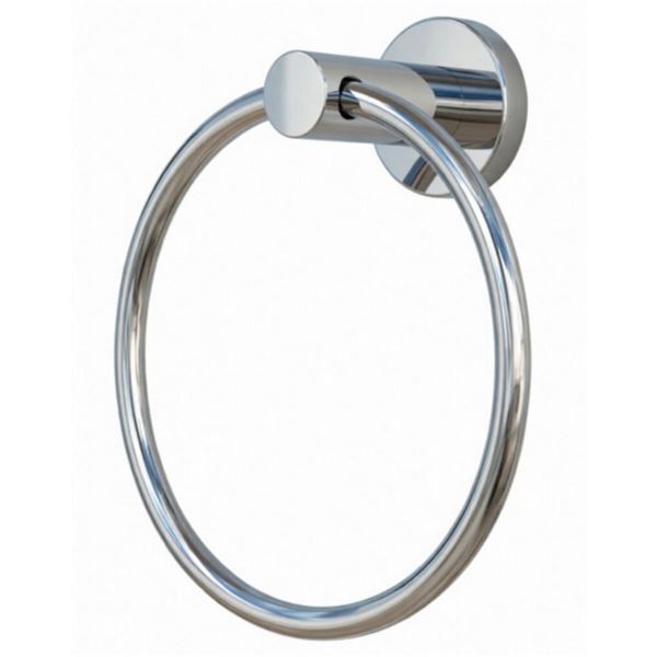 NEW Ollie Nickel Towel Rings - Chrome  (2 boxes - approx. 12 pcs)