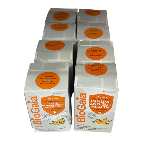 NEW BioGaia Junior Immune & Gut Health (30 Tablets) - 8 pcs
