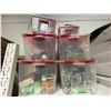 Image 1 : Group of 6 Bins - includes Misc. Cables/Hardwares/Supplies & More