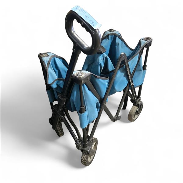 Portable Blue Folding Utility Wagon Cart