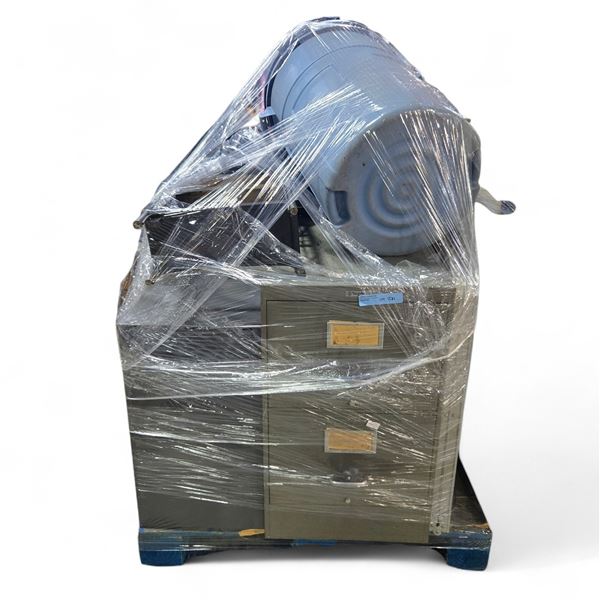 Pallet of Misc. Items - includes Recycling Bin/Filing Cabinet & More