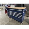 Image 2 : Husky Standard-Duty 52 inch W 9-Drawer Mobile Workbench with Solid Wood Top in Gloss Blue
