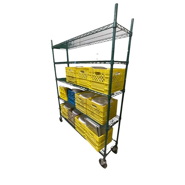 Shelf Lot of Misc Plated, Bowls, Trays (Shelf Not Included)