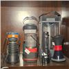 Image 3 : 2 Shelves of Various Lanterns, Flashlights, & Table Lamps
