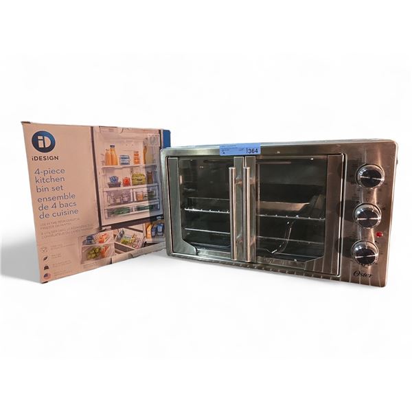 Group of iDesign 4-Pce Kitchen Bin Set & Oster Kitchen Counter Top Oven